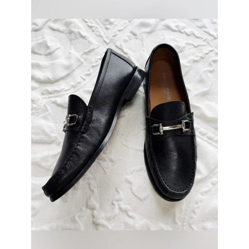 Donald Pliner Evanston Black Leather Bit Loafer Size 11.5